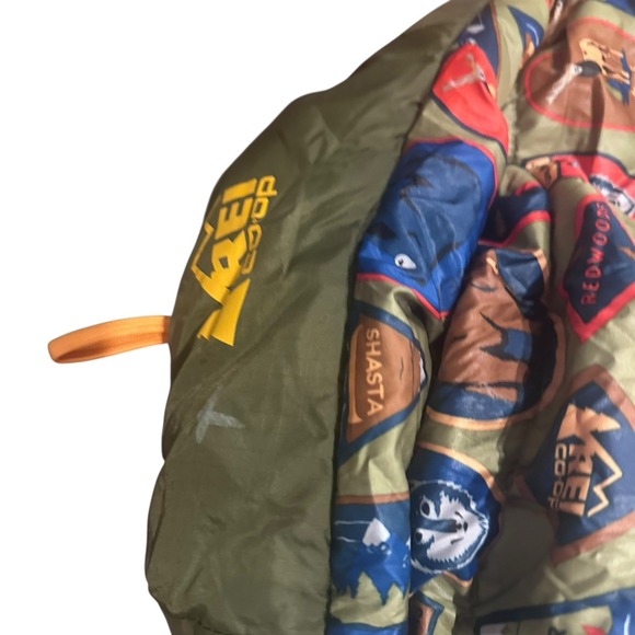 Broken Zipper- REI Co-op Kindercone 30F Mummy Sleeping Bag Kid's Green Cam Child - Picture 2 of 5